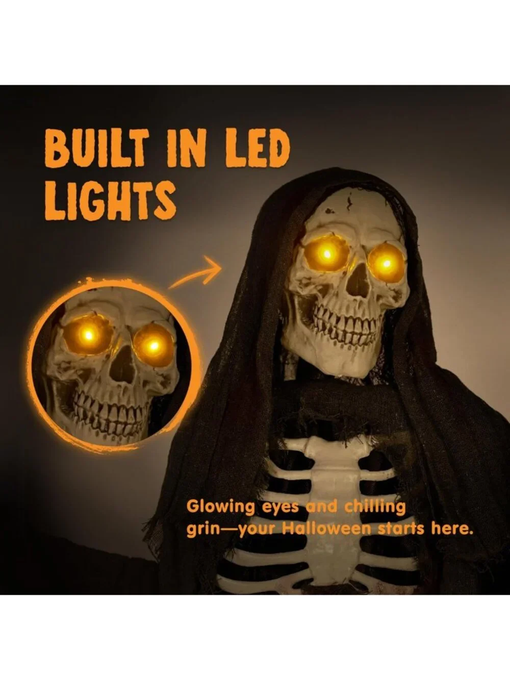 6 Ft Animated Flying Grim Reaper Halloween Decor with Sickle & Spooky Sounds